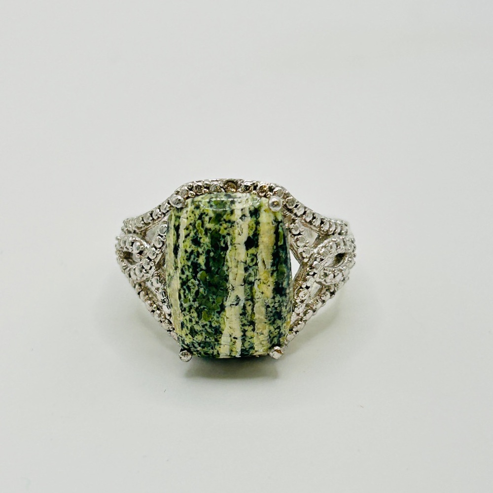 Serpentine Ring; Stainless Steel; Size 10